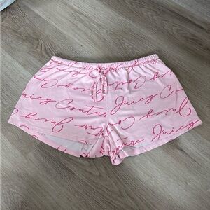 Juicy Couture Pink Sleep Shorts Size Small Elastic Waist Lounge